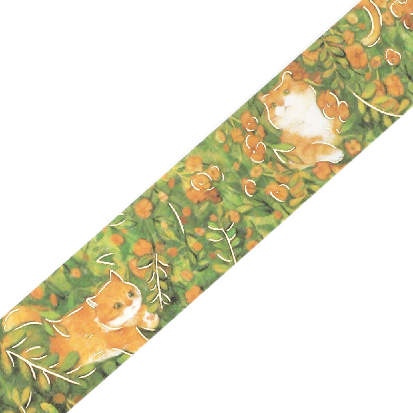 BGM Goldfoiled Flower & Cat Washi Tape - Find Me