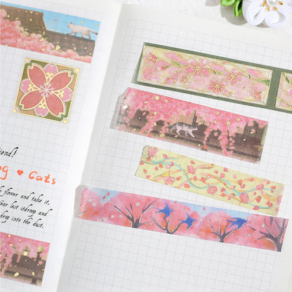 BGM Goldfoiled Sakura Washi Tape 2024 Limited Edition - Stained Glass