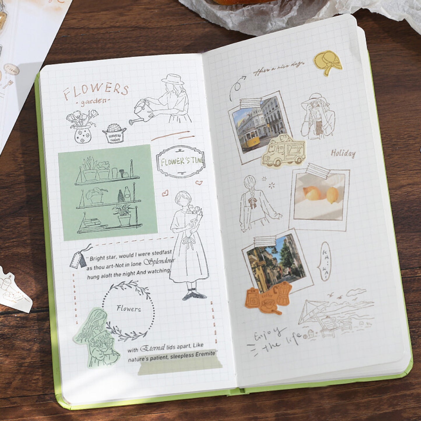 BGM Holiday Clear Stamps - Flowers & Time