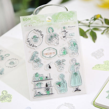 BGM Holiday Clear Stamps - Flowers & Time