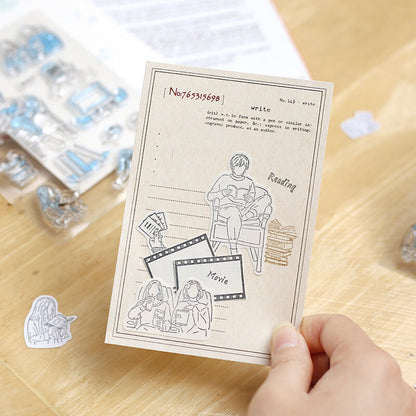 BGM Holiday Clear Stamps - Movie & Reading