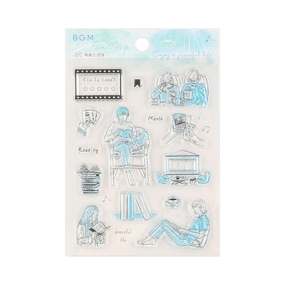 BGM Holiday Clear Stamps - Movie & Reading