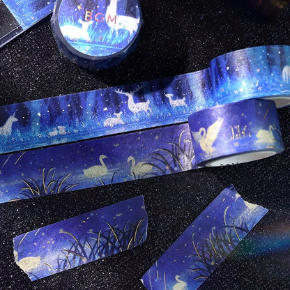 BGM Gold Foiled LIFE Washi Tape - Sleeping Forest