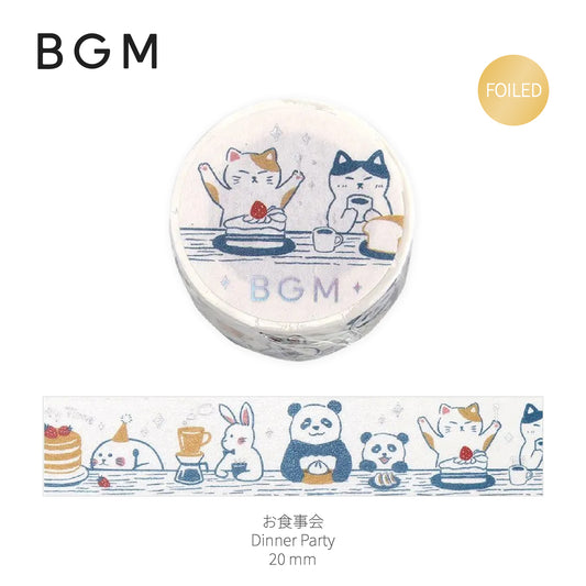 BGM Gold Foiled LIFE Washi Tape - Dinner Party