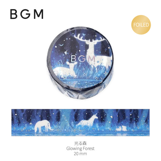 BGM Gold Foiled LIFE Washi Tape - Glowing Forest