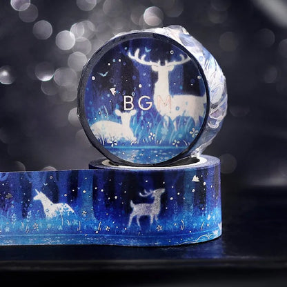 BGM Gold Foiled LIFE Washi Tape - Glowing Forest