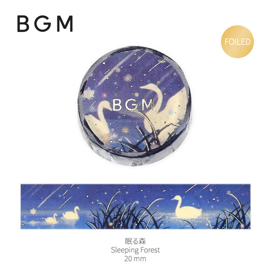 BGM Gold Foiled LIFE Washi Tape - Sleeping Forest