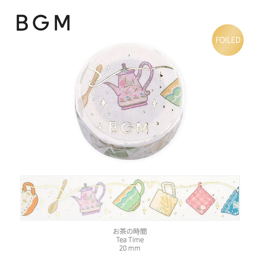 BGM Gold Foiled LIFE Washi Tape - Tea Time