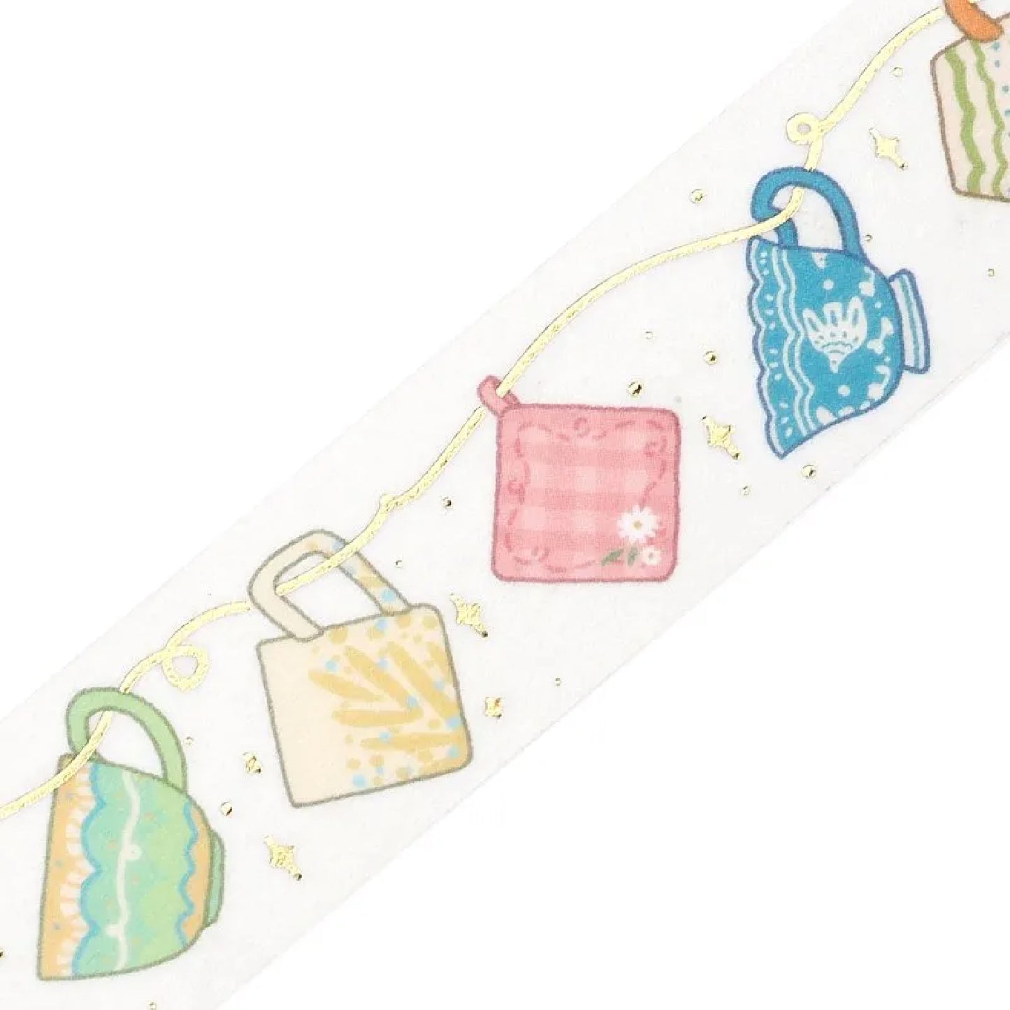 BGM Gold Foiled LIFE Washi Tape - Tea Time