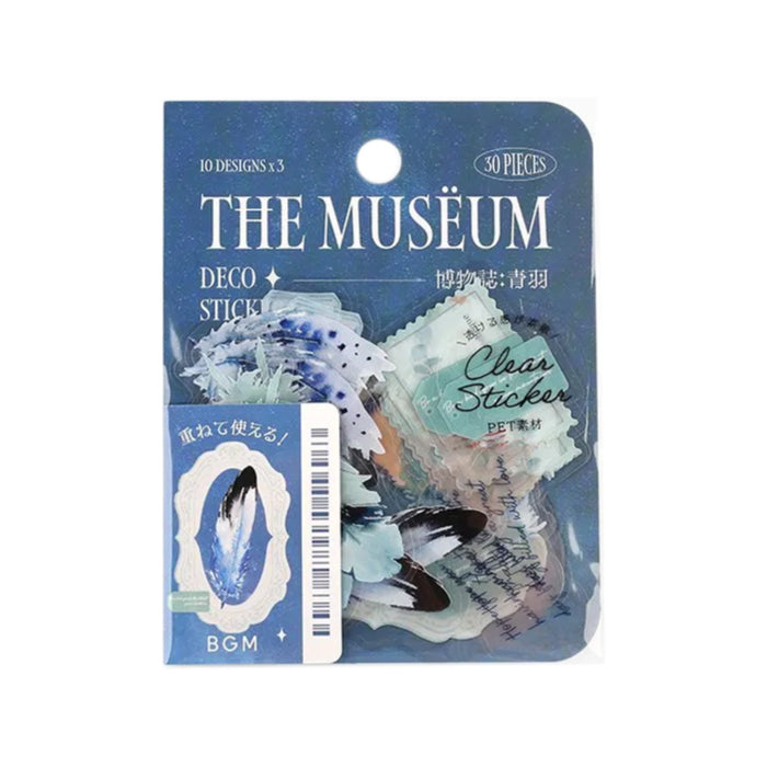 BGM Natural History The Museum Clear Flake Stickers - Aoba Feather