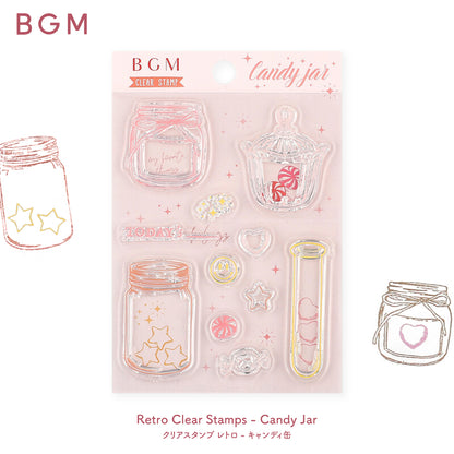 BGM Retro Clear Stamps - Candy Jar