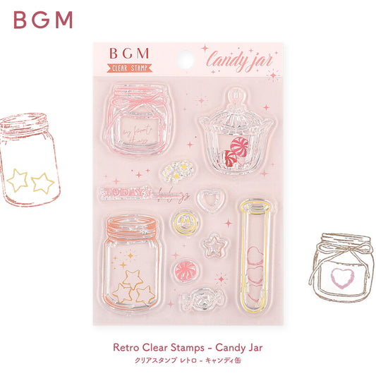 BGM Retro Clear Stamps - Candy Jar