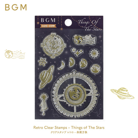 BGM Retro Clear Stamps - Things of The Stars
