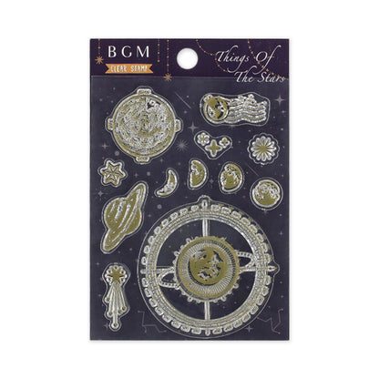 BGM Retro Clear Stamps - Things of The Stars