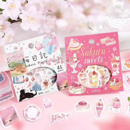 BGM Foiled Sakura Flake Stickers 2026 Limited Edition - Sakura Diary