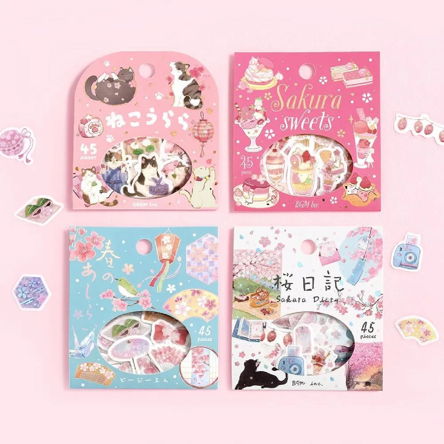 BGM Foiled Sakura Flake Stickers 2026 Limited Edition - Sakura Diary