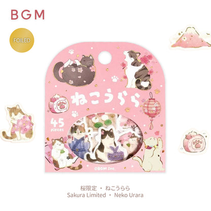 BGM Foiled Sakura Flake Stickers 2026 Limited Edition - Neko Urara
