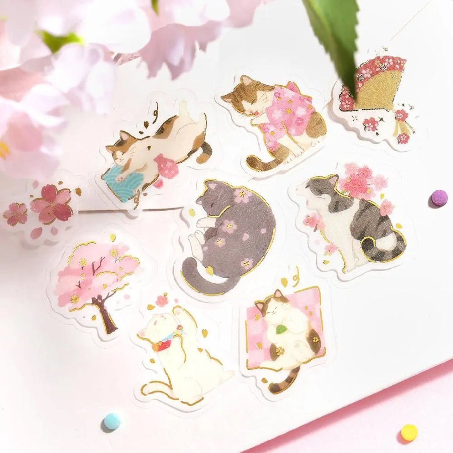 BGM Foiled Sakura Flake Stickers 2026 Limited Edition - Neko Urara