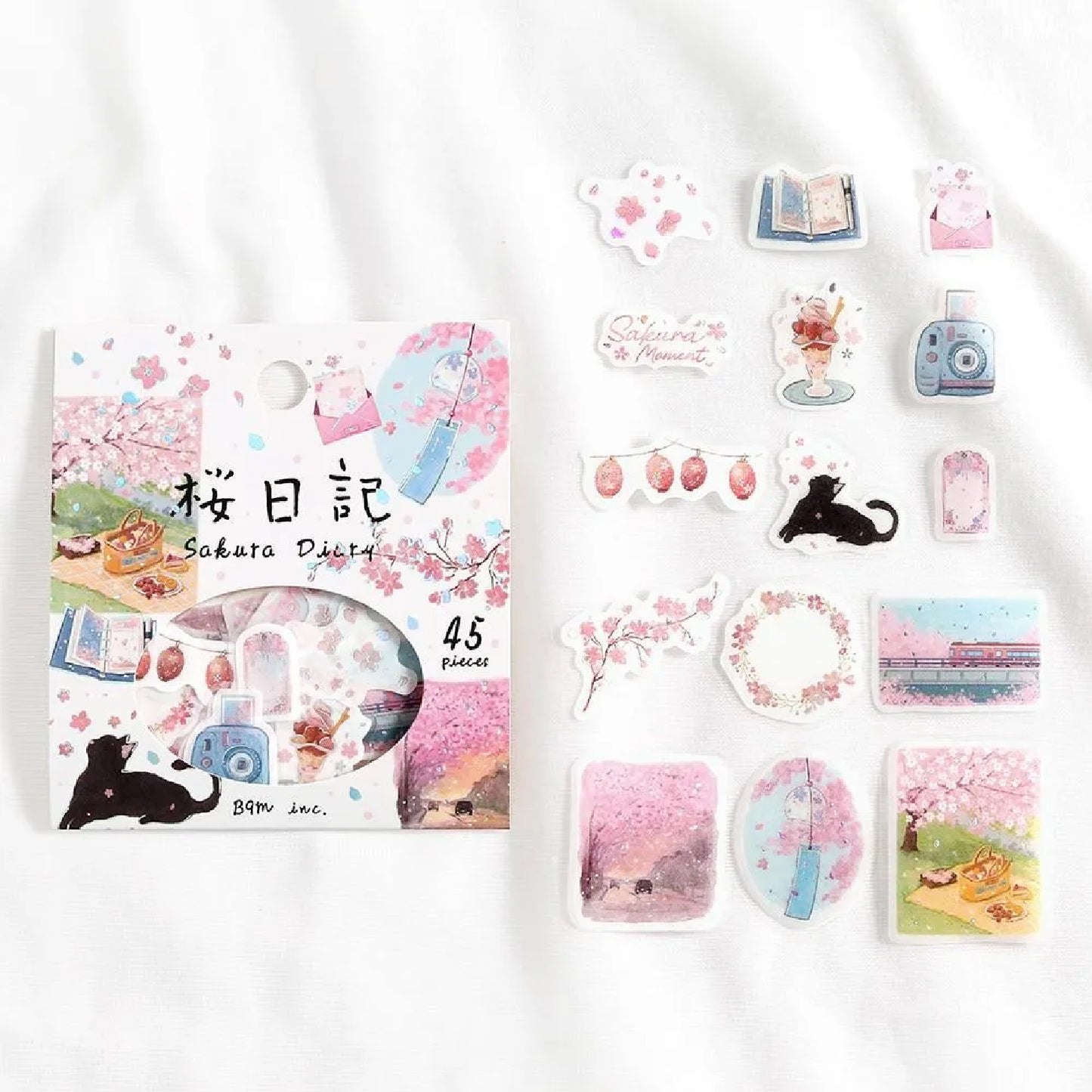 BGM Foiled Sakura Flake Stickers 2026 Limited Edition - Sakura Diary