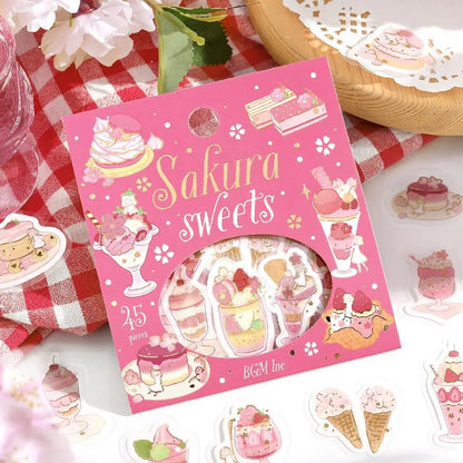 BGM Foiled Sakura Flake Stickers 2026 Limited Edition - Sakura Sweets
