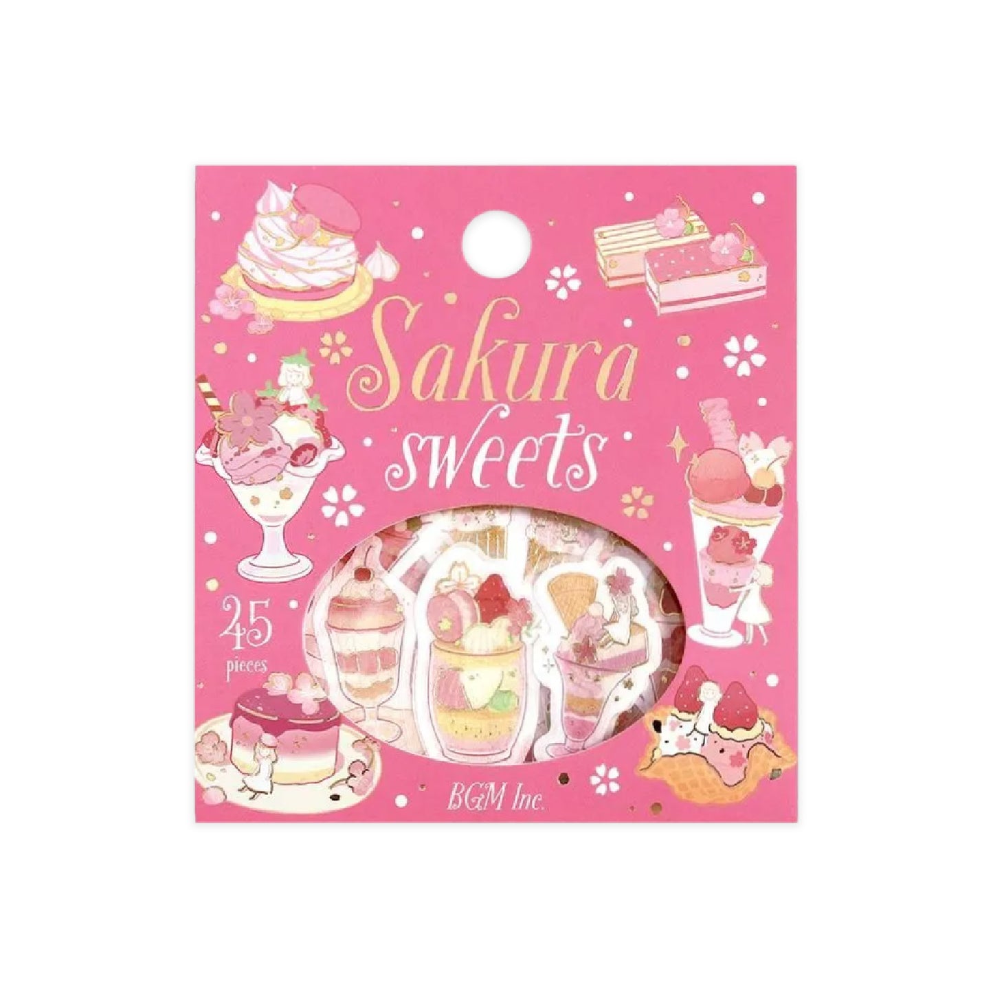 BGM Foiled Sakura Flake Stickers 2026 Limited Edition - Sakura Sweets