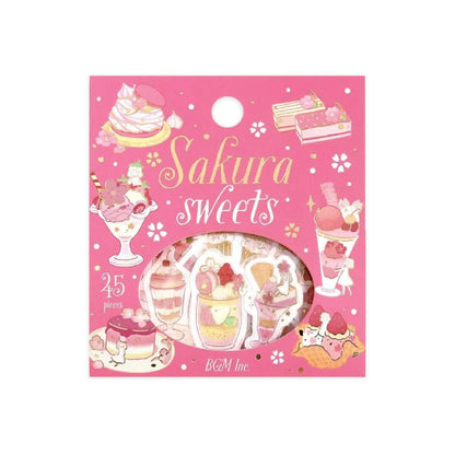 BGM Foiled Sakura Flake Stickers 2026 Limited Edition - Sakura Sweets