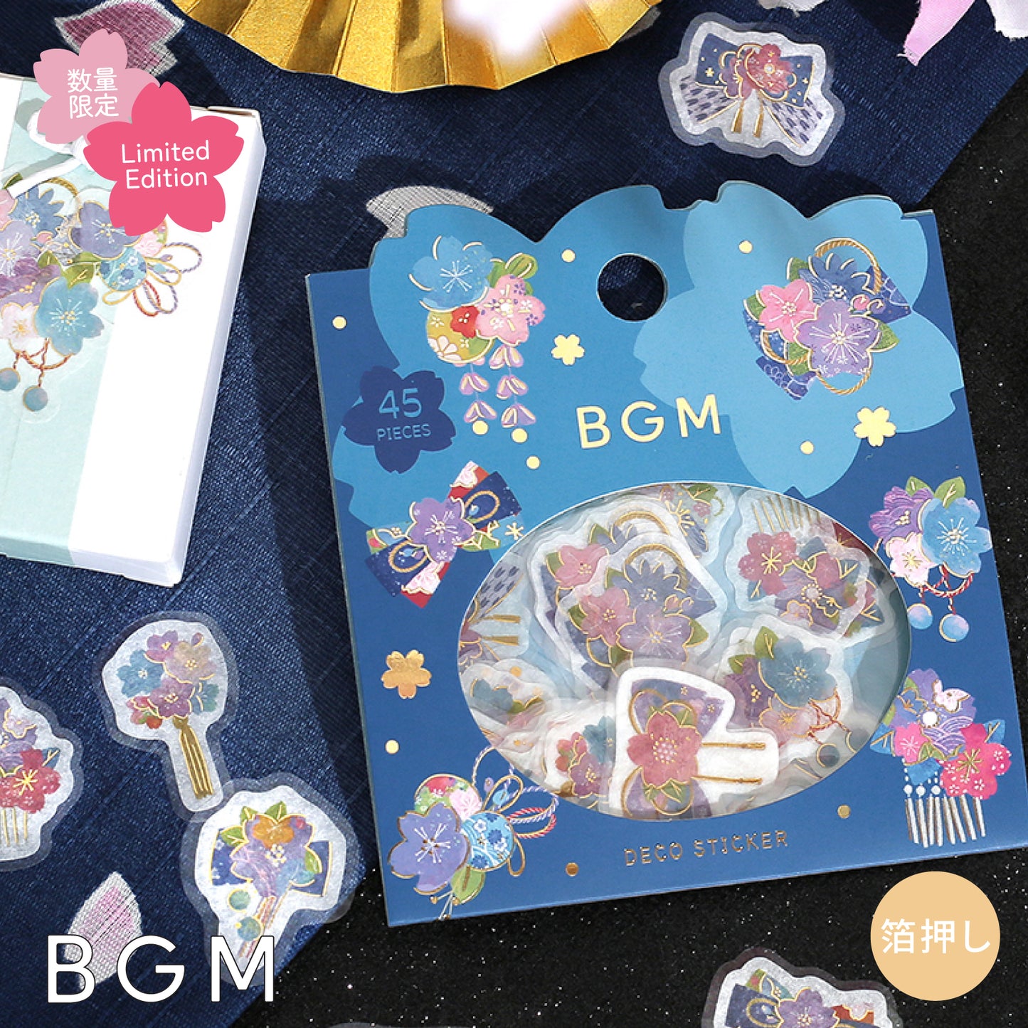 BGM Sakura Workshop Flake Stickers 2024 Limited Edition - Azure Blue