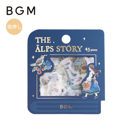 BGM The Alps Story Foiled Flake Stickers - Blue