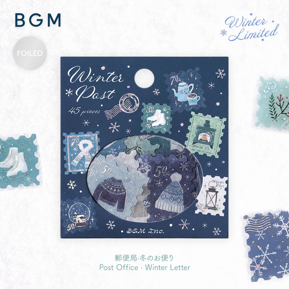 BGM Winter Exclusive Foiled Flake Stickers 2025 Limited Edition - Post Office Winter Letter