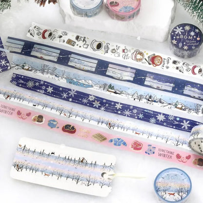BGM Winter Exclusive Foiled Washi Tape 2025 Limited Edition - Snow Viewing Sleeper Train