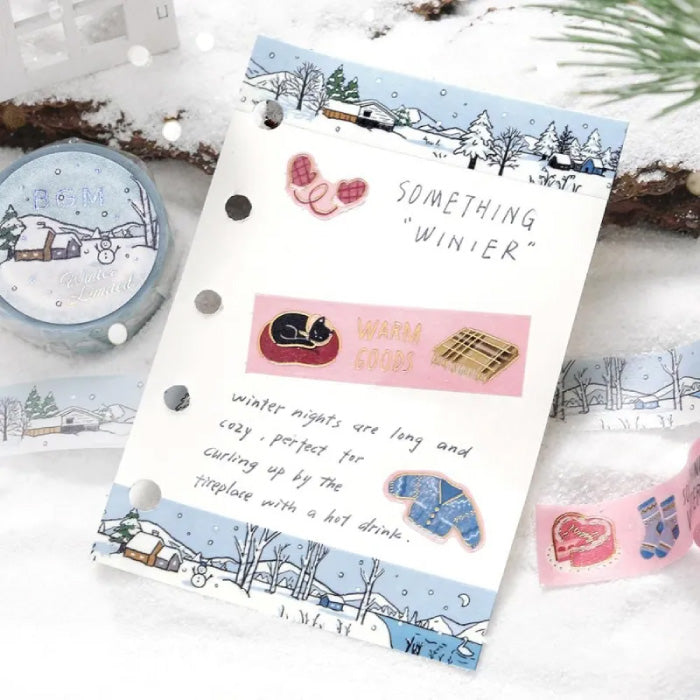 BGM Winter Exclusive Foiled Washi Tape 2025 Limited Edition - Something Winter
