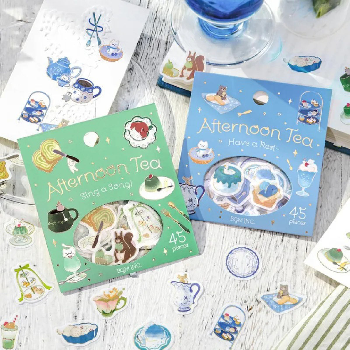 BGM Afternoon Tea Party Foiled Flake Stickers - Let's Dance