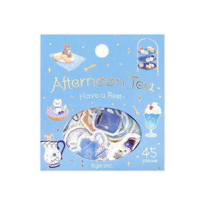 BGM Afternoon Tea Party Foiled Flake Stickers - Have a Rest