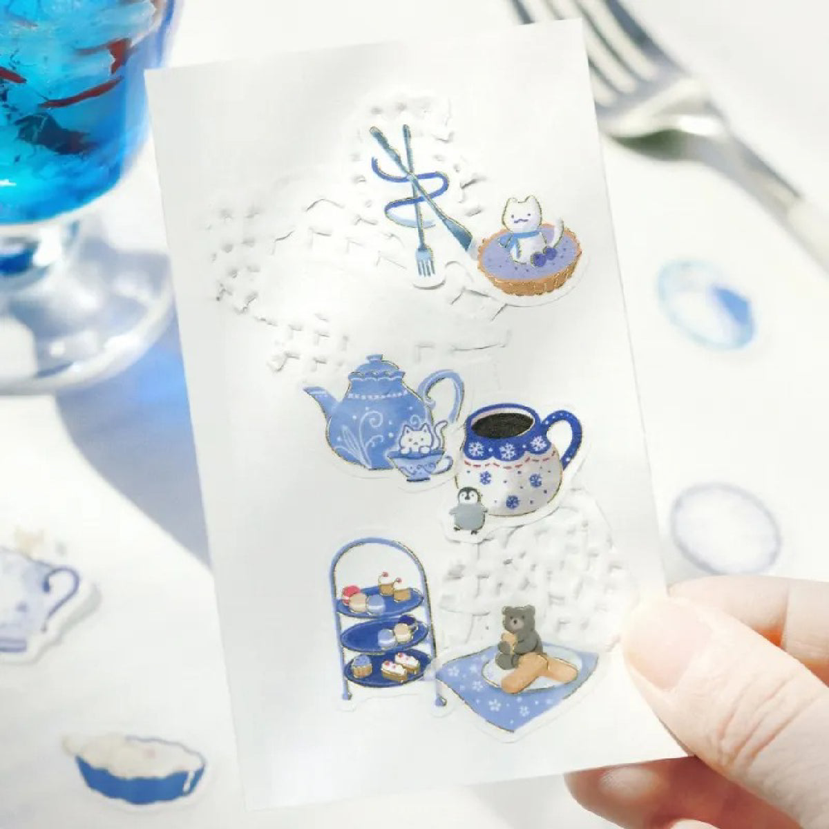BGM Afternoon Tea Party Foiled Flake Stickers - Have a Rest