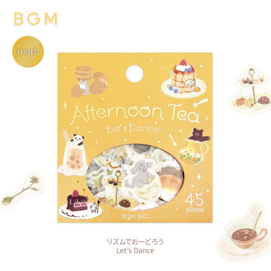 BGM Afternoon Tea Party Foiled Flake Stickers - Let's Dance