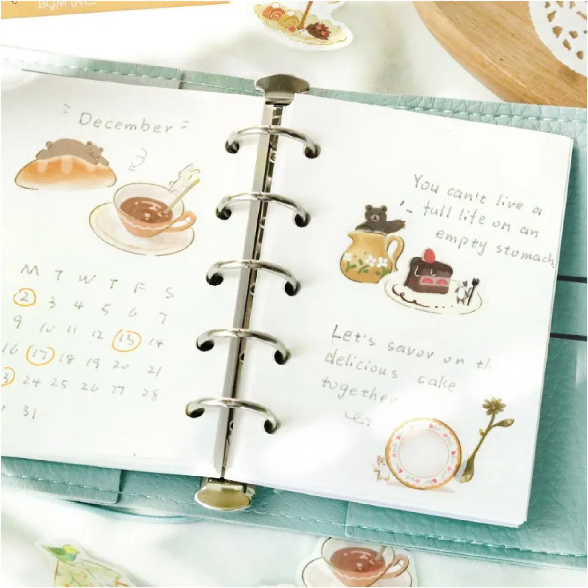 BGM Afternoon Tea Party Foiled Flake Stickers - Let's Dance