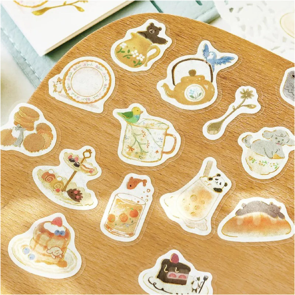 BGM Afternoon Tea Party Foiled Flake Stickers - Let's Dance