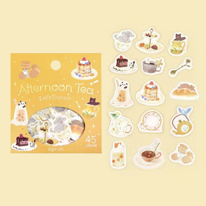 BGM Afternoon Tea Party Foiled Flake Stickers - Let's Dance