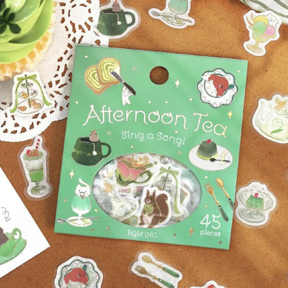BGM Afternoon Tea Party Foiled Flake Stickers - Sing a Song