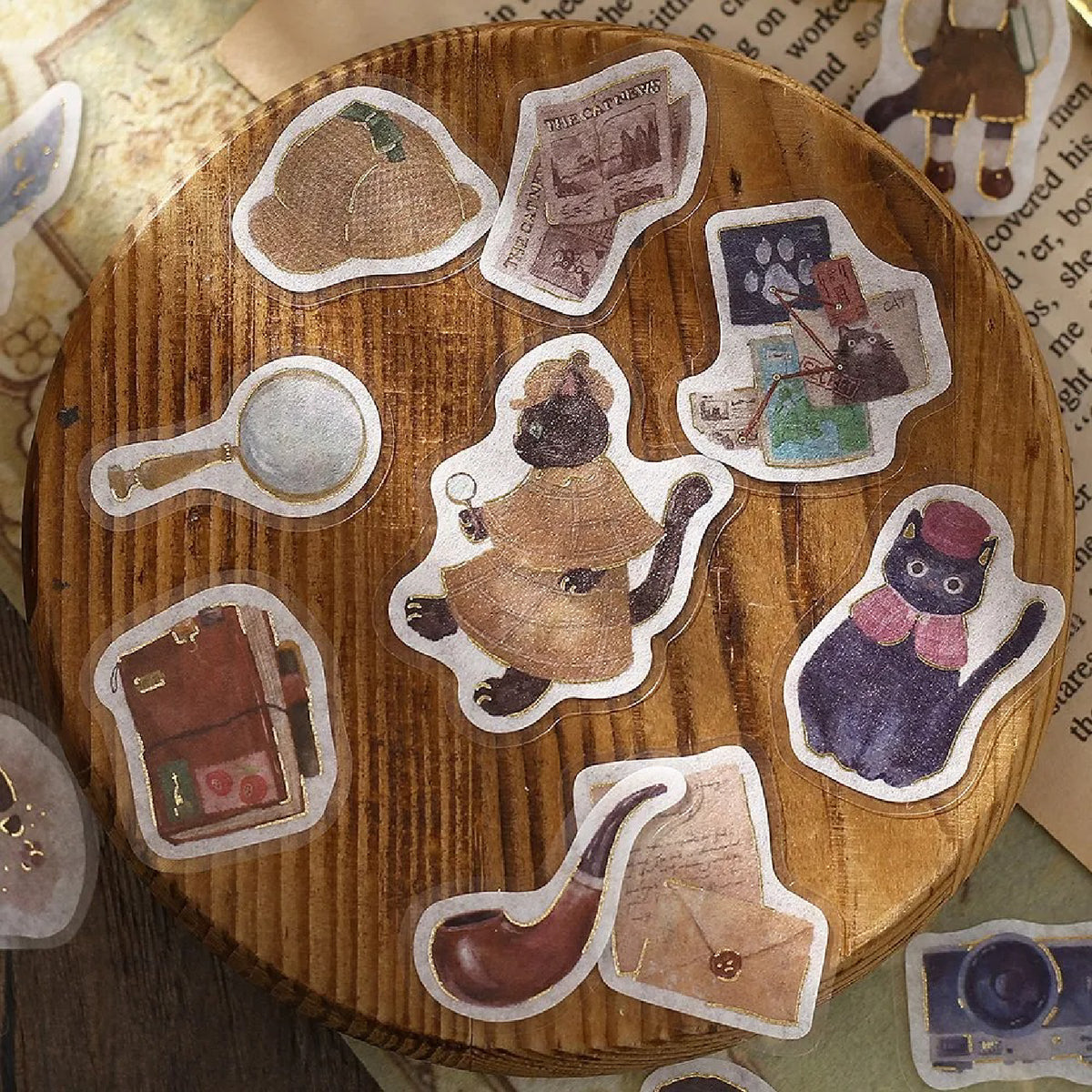 BGM Fantasy Shopping Arcade Foiled Flake Stickers - Black Cat Detective Agency