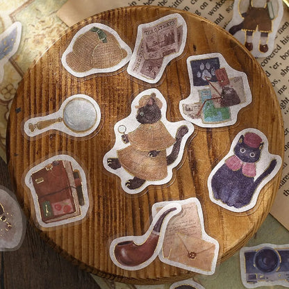 BGM Fantasy Shopping Arcade Foiled Flake Stickers - Black Cat Detective Agency
