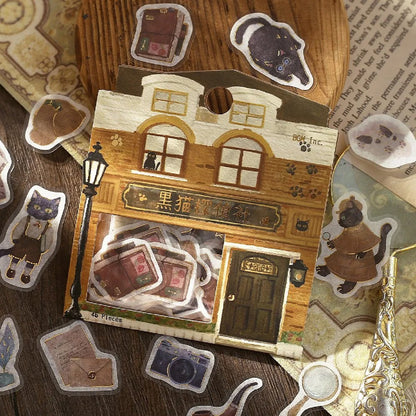 BGM Fantasy Shopping Arcade Foiled Flake Stickers - Black Cat Detective Agency