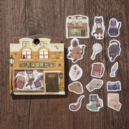 BGM Fantasy Shopping Arcade Foiled Flake Stickers - Black Cat Detective Agency