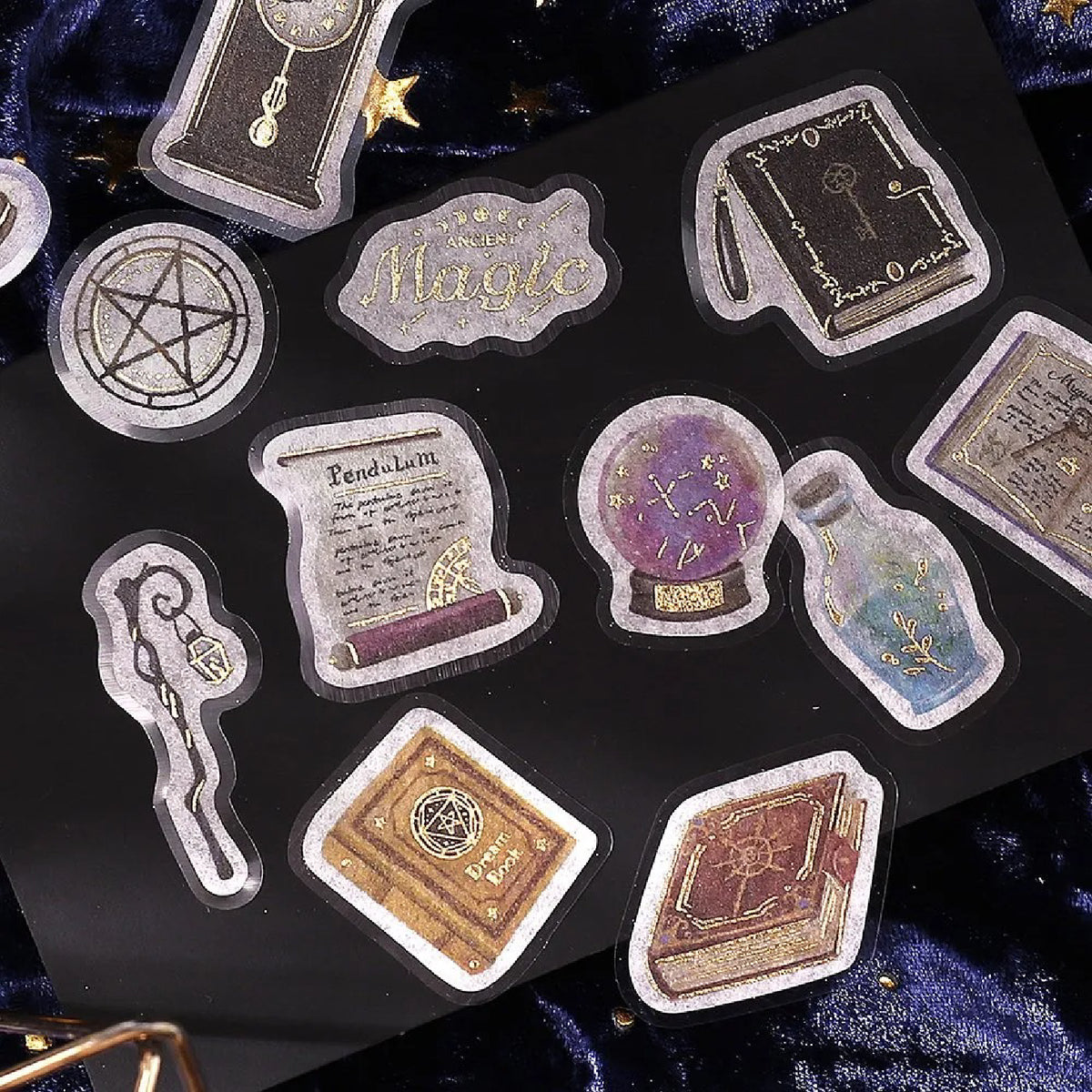 BGM Fantasy Shopping Arcade Foiled Flake Stickers - Magic Bookstore