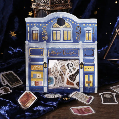 BGM Fantasy Shopping Arcade Foiled Flake Stickers - Magic Bookstore