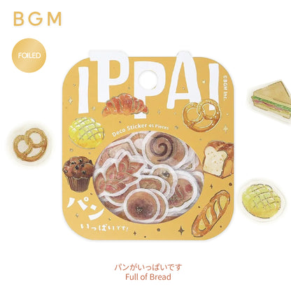 BGM IPPAI Foiled Flake Seal Stickers - Full of Bread