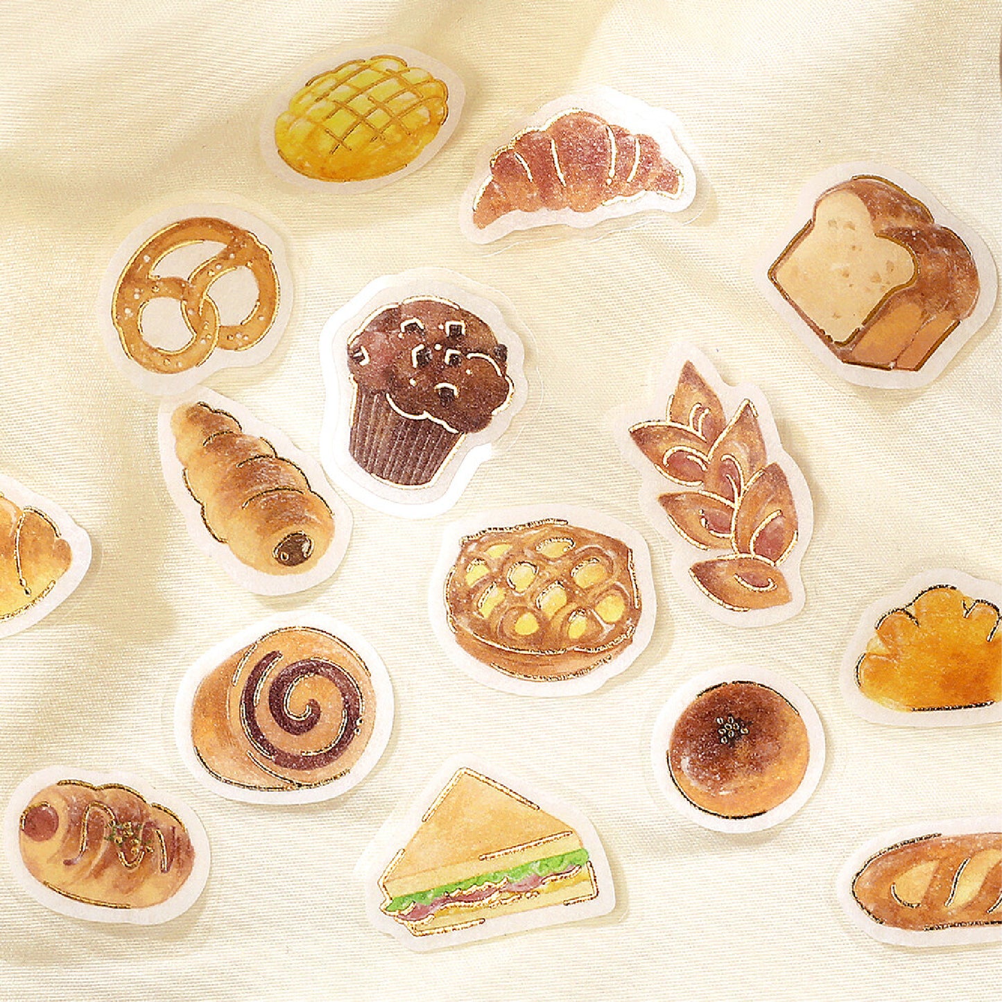 BGM IPPAI Foiled Flake Seal Stickers - Full of Bread