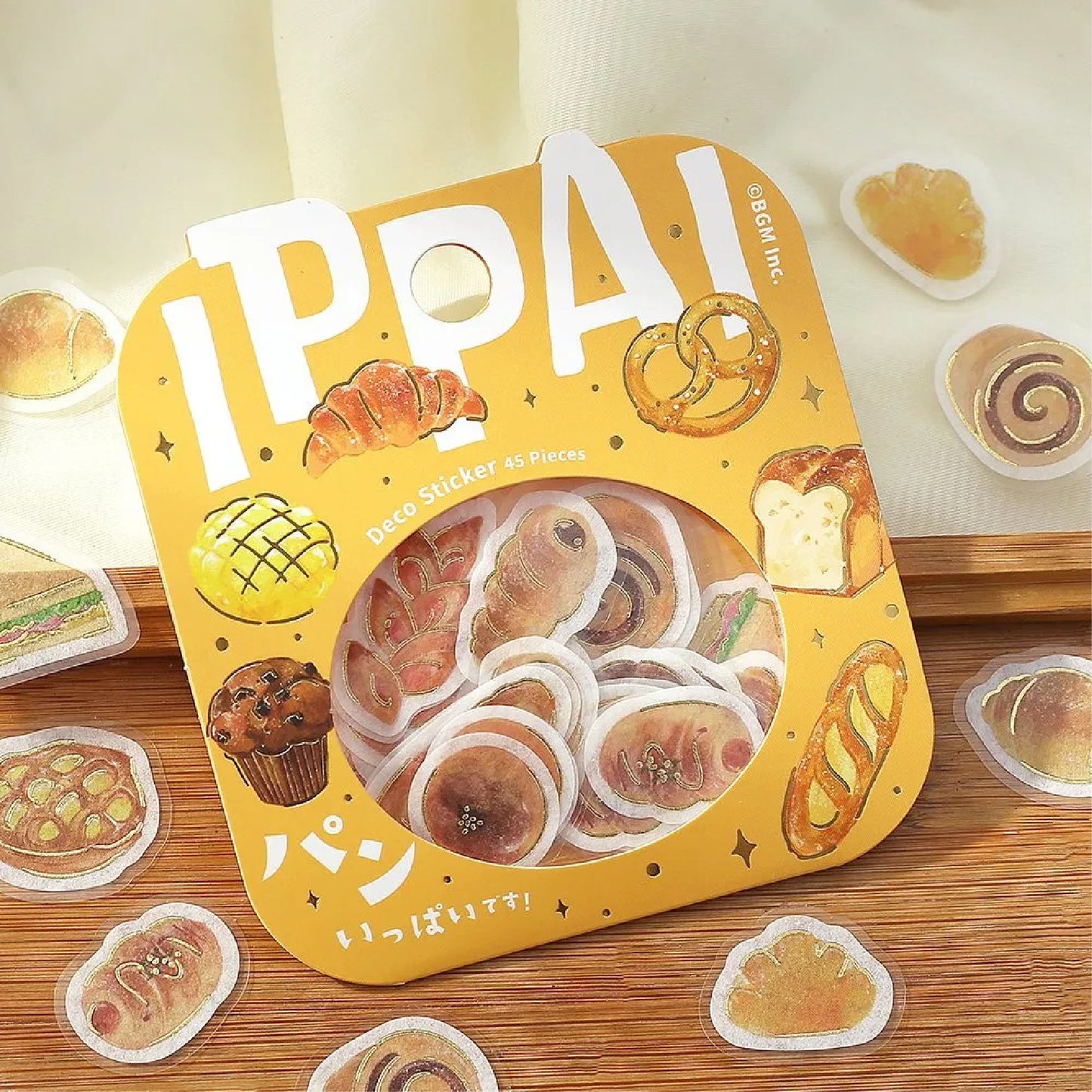 BGM IPPAI Foiled Flake Seal Stickers - Full of Bread