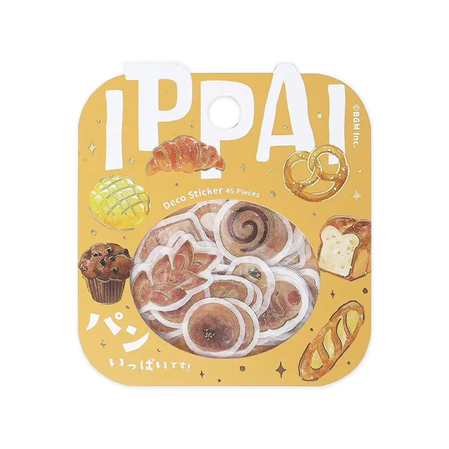 BGM IPPAI Foiled Flake Seal Stickers - Full of Bread
