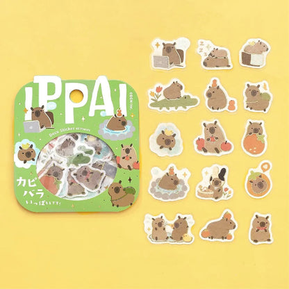 BGM IPPAI Foiled Flake Seal Stickers - Full of Capybaras
